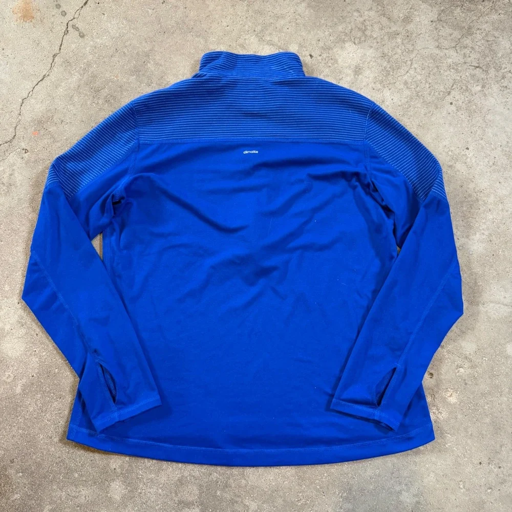 Adidas Golden State Warriors Men M Blue Quarter Zip Climalite AJ2273 Pullover